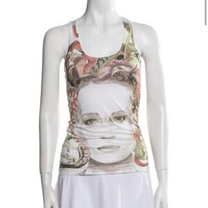 INSANE Y2K 90s designer Altuzarra Medusa tank - pucci / cavalli from 90s vibe